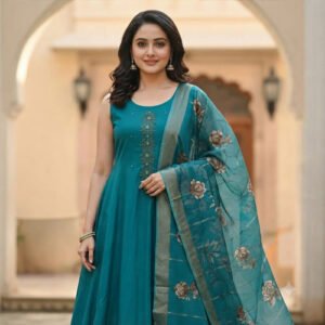 Ladies Rayon Embroidery Sleeveless Kurti Pant Set